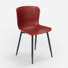conjunto 4 sillas mesa 80 x 80 cm Lix cuadrada estilo industrial wrench dark 