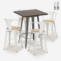 conjunto barra cocina industrial mesa 60 x 60 cm 4 taburetes bruck top light Venta