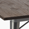 conjunto mesa cuadrada 80 x 80 cm Lix diseño industrial 4 sillas anvil 