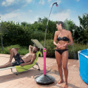 Ducha para piscinas y jardín con agua caliente y panel solar Sunny 