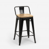 conjunto mesa bar 60 x 60 cm diseño industrial 4 taburetes rough white Compra