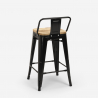 conjunto mesa bar 60 x 60 cm diseño industrial 4 taburetes rough white 