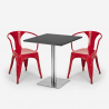juego 2 sillas mesa 70 x 70 cm horeca bar restaurante starter silver Coste