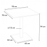 juego 2 sillas mesa 70 x 70 cm horeca bar restaurante starter silver 