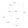 juego 2 sillas mesa 70 x 70 cm horeca bar restaurante starter silver 