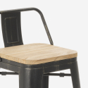 juego 4 taburetes madera metal Lix vintage mesa alta bar 60 x 60 cm axel black Elección