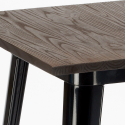 juego 4 taburetes madera metal Lix vintage mesa alta bar 60 x 60 cm axel black Coste