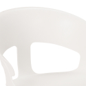 Juego de comedor 80 x 80 cm madera metal 4 sillas diseño Reeve White 