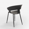 Juego de comedor 80 x 80 cm madera metal 4 sillas diseño Reeve White 