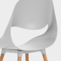 Juego 4 sillas mesa cuadrada blanco 80 x 80 cm diseño escandinavo Dax Light 