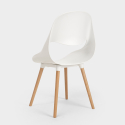 Juego mesa blanca redonda 100 cm diseño escandinavo 4 sillas Midlan Light Modelo