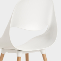 Juego mesa blanca redonda 100 cm diseño escandinavo 4 sillas Midlan Light Medidas