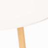 Juego mesa blanca redonda 100 cm diseño escandinavo 4 sillas Midlan Light 