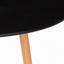 Juego 4 sillas diseño mesa comedor 100 cm negro redonda Midlan Dark 