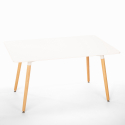 Juego mesa rectangular 80 x 120 cm 4 sillas diseño escandinavo Flocs Light 
