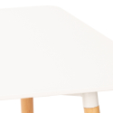 Juego mesa rectangular 80 x 120 cm 4 sillas diseño escandinavo Flocs Light 