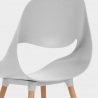 Juego 4 sillas diseño escandinavo mesa rectangular 80 x 120 cm Flocs Dark 
