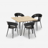 Juego mesa cocina 80 x 80 cm industrial 4 sillas diseño moderno Maeve Light Precio