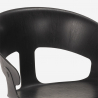 Juego mesa cocina 80 x 80 cm industrial 4 sillas diseño moderno Maeve Light 