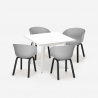 Juego 4 sillas polipropileno metal mesa 80 x 80 cm cuadrada Krust Light Modelo
