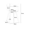 Juego 4 sillas polipropileno metal mesa 80 x 80 cm cuadrada Krust Light 
