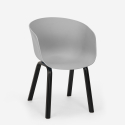 Juego 4 sillas polipropileno metal mesa 80 x 80 cm cuadrada Krust Light 