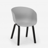 Juego 4 sillas polipropileno metal mesa 80 x 80 cm cuadrada Krust Light 