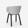 Juego 4 sillas polipropileno metal mesa 80 x 80 cm cuadrada Krust Light 