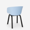 Juego mesa cuadrada 80 x 80 cm metal 4 sillas diseño moderno Krust Dark Coste