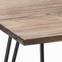 Juego mesa cocina 80 x 80 cm industrial 4 sillas diseño polipiel Wright Medidas