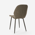 Juego 4 sillas diseño polipiel mesa madera metal 80 x 80 cm Wright Light Compra