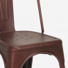 juego mesa cuadrada 80 x 80 cm madera metal 4 sillas vintage hedges dark 