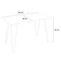 juego mesa comedor 120 x 60 cm madera metal 4 sillas vintage weimar 