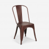 conjunto 4 sillas vintage mesa comedor 120 x 60 cm industrial hamilton Descueto
