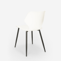 conjunto 4 sillas polipropileno mesa Lix 80 x 80 cm cuadrada metal howe dark 