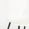 conjunto 4 sillas polipropileno mesa 80 x 80 cm cuadrada metal howe dark 