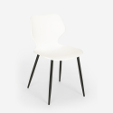 conjunto 4 sillas polipropileno mesa Lix 80 x 80 cm cuadrada metal howe dark Compra