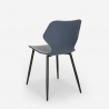 conjunto 4 sillas polipropileno mesa 80 x 80 cm cuadrada metal howe dark 