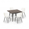 conjunto bar cocina mesa cuadrada 80 x 80 cm Lix 4 sillas diseño moderno howe Modelo
