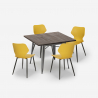 conjunto bar cocina mesa cuadrada 80 x 80 cm 4 sillas diseño moderno howe Medidas