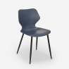 Conjunto mesa cuadrada estilo industrial 80 x 80 cm 4 sillas diseño Sartis Light 