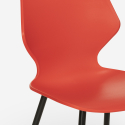 Conjunto 4 sillas diseño mesa cuadrada 80 x 80 cm madera metal Sartis Dark 