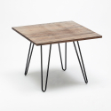 Conjunto mesa cuadrada 80 x 80 cm diseño industrial 4 sillas polipropileno Sartis 