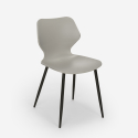 conjunto 4 sillas mesa rectangular 120 x 60 cm diseño industrial bantum 
