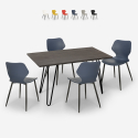 conjunto cocina comedor 4 sillas diseño mesa 120 x 60 cm palkis Oferta