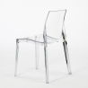 Conjunto mesa comedor 160 x 80 cm industrial 4 sillas transparentes diseño Hilton Coste