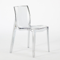 Conjunto mesa comedor 160 x 80 cm industrial 4 sillas transparentes diseño Hilton Compra