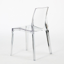 Conjunto cocina mesa industrial 200 x 80 cm 6 sillas diseño transparentes Lewis Compra