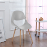 Sillas para cocina y bar polipropileno madera de diseño moderno concha Shell 