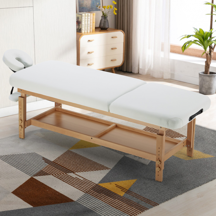 Camilla de masaje profesional fija de madera 225 cm Comfort Promoción